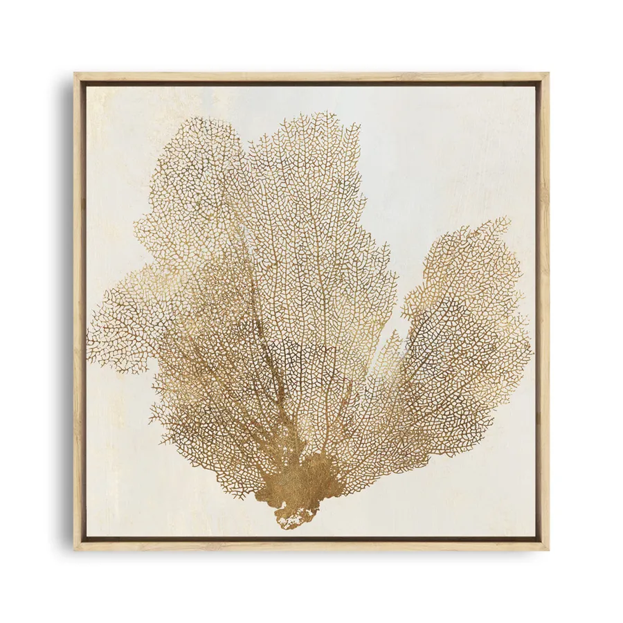 Luxe Coral I (Square) Canvas Print