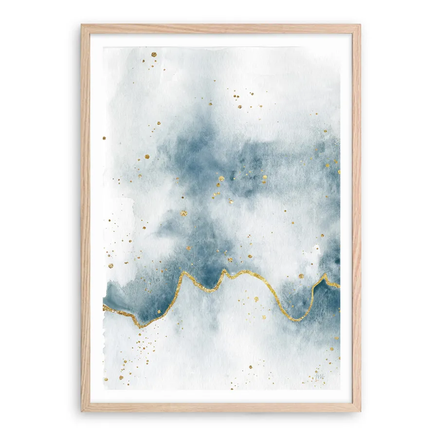 Flow with Gold II Art Print