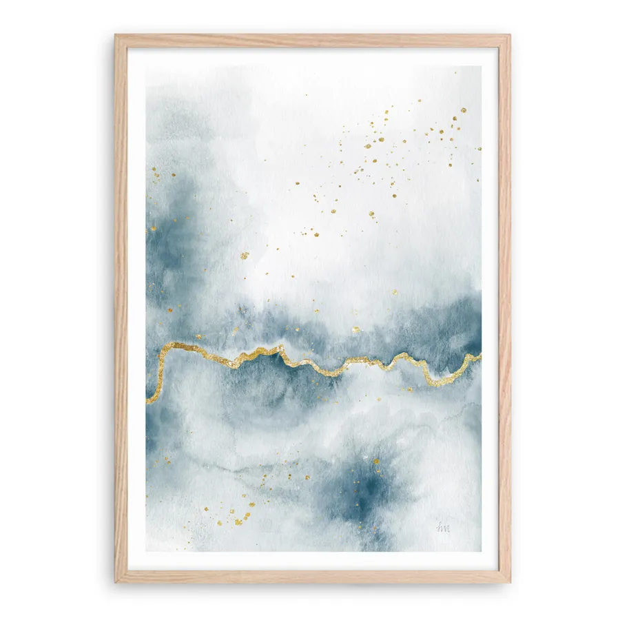 Flow with Gold III Art Print