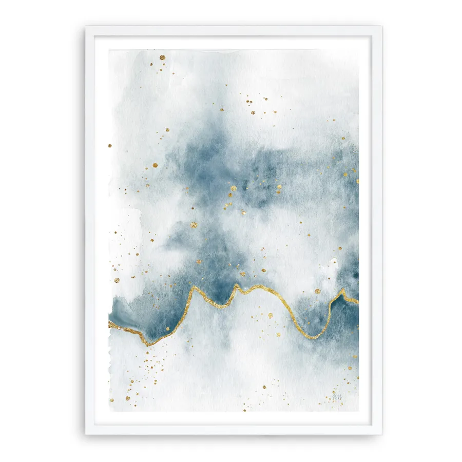 Flow with Gold II Art Print