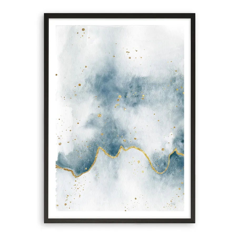 Flow with Gold II Art Print