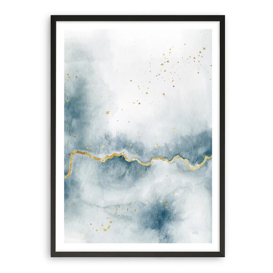 Flow with Gold III Art Print