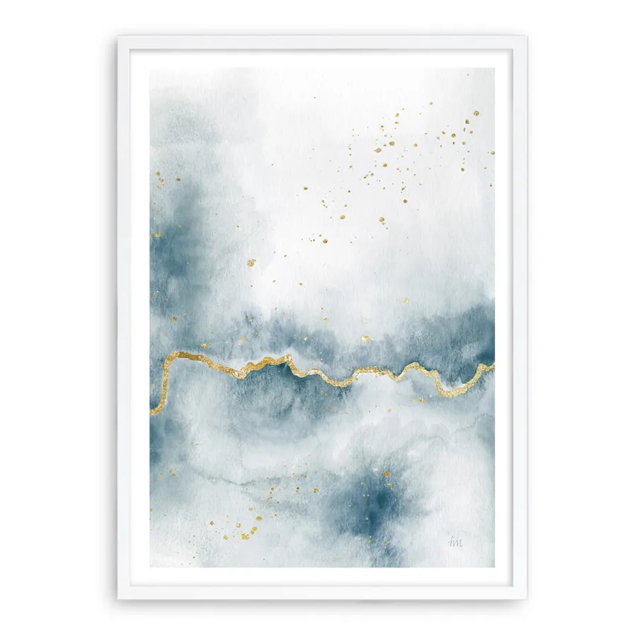 Flow with Gold III Art Print