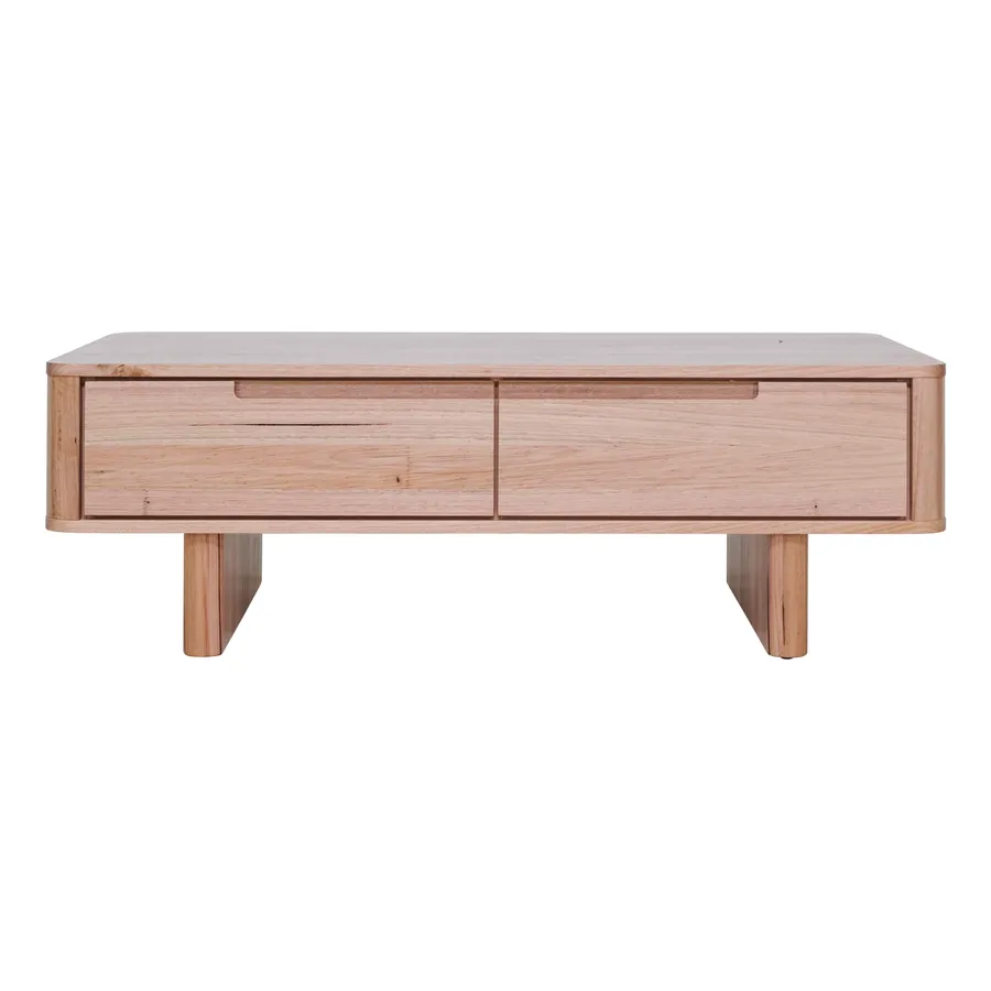 Harper Coffee Table 2 Drawer 130cm in Australian Timbers