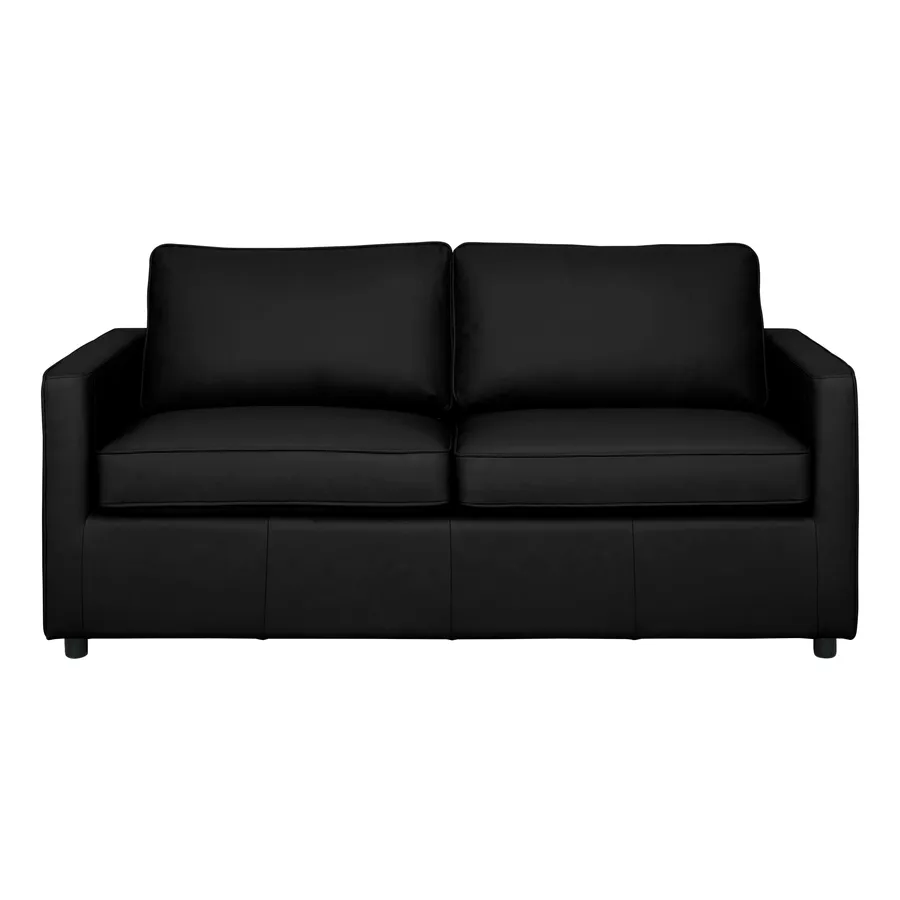 Ronin Double Sofa Bed in Leather Black