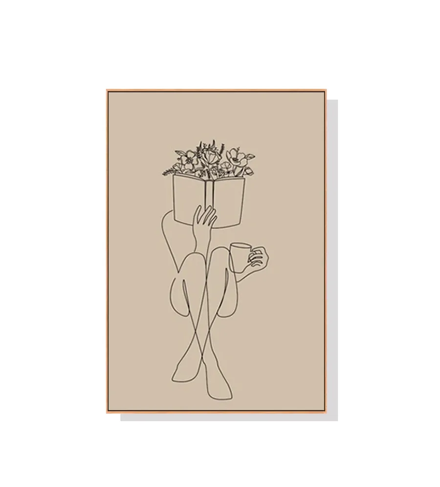 Lady Book Wall Art Canvas 3 sizes available 70cm x 50cm