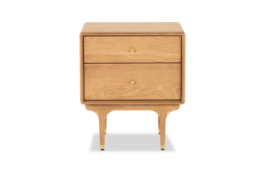 Manhattan Mid Century Bedside Table, Oak, by Lounge Lovers