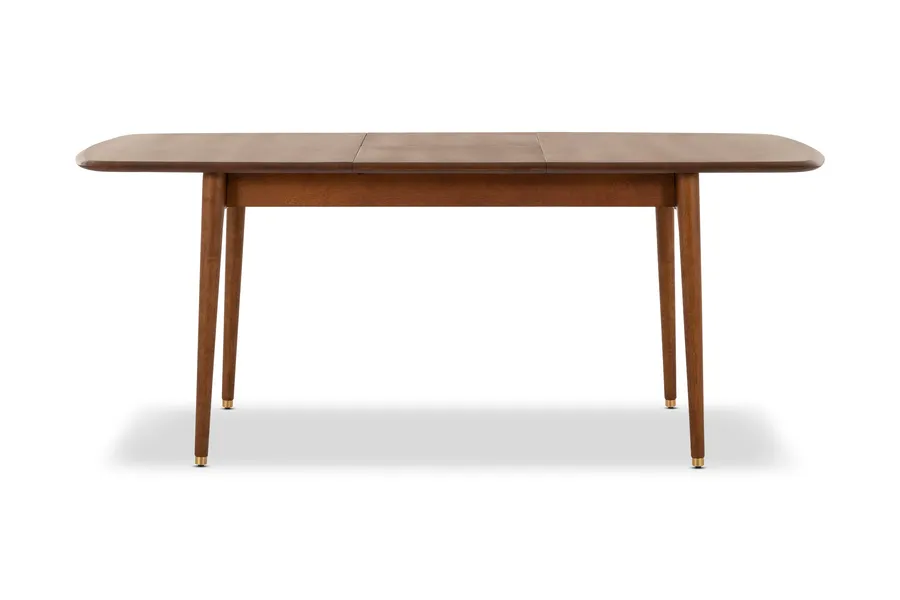 Manhattan Extension Mid Century Dining Table, Brown Solid Wood, by Lounge Lovers