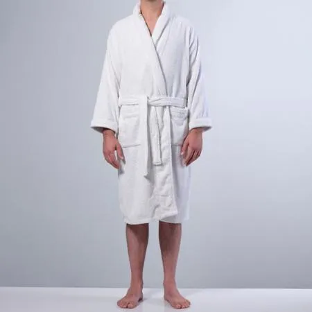 Lusso Bathrobes Canningvale - White, Medium, Cotton Terry
