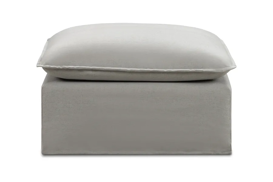 Venice Coastal Ottoman, Grey, by Lounge Lovers