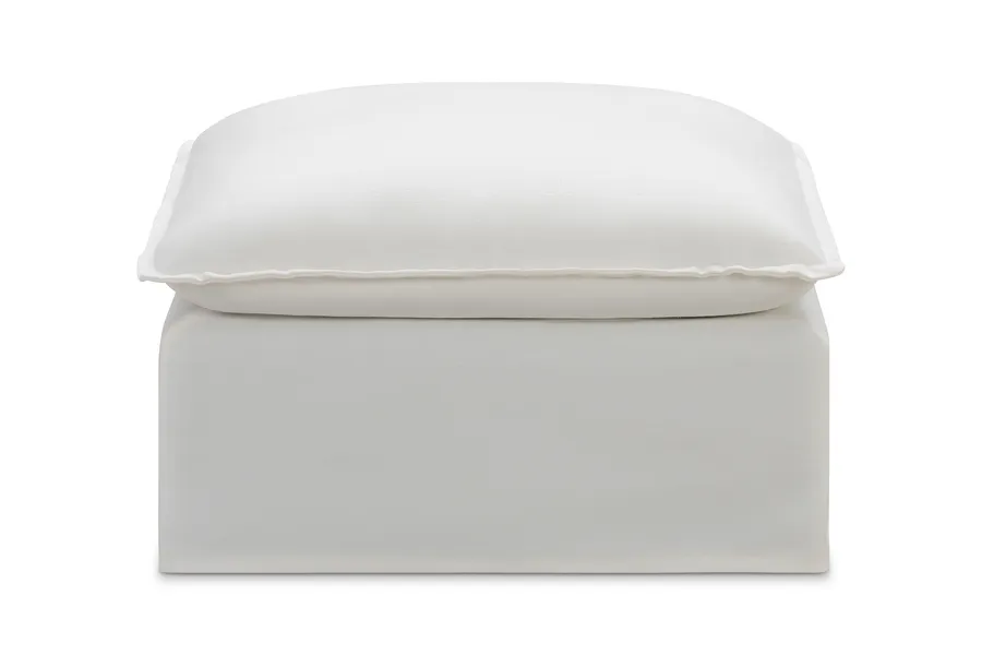 Venice Coastal Ottoman, White, by Lounge Lovers