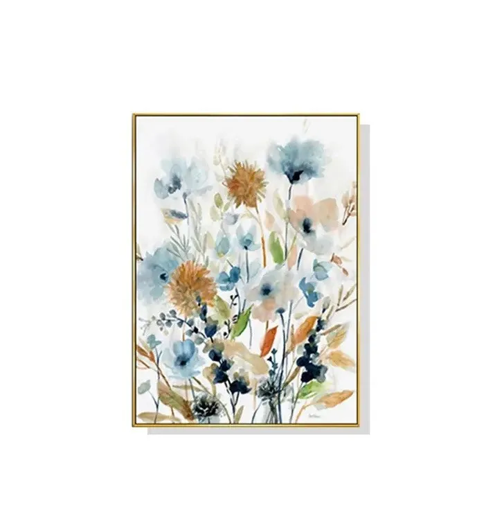 Blooming Flowers Watercolour Style Wall Art Canvas 3 sizes available 50cm x 70cm