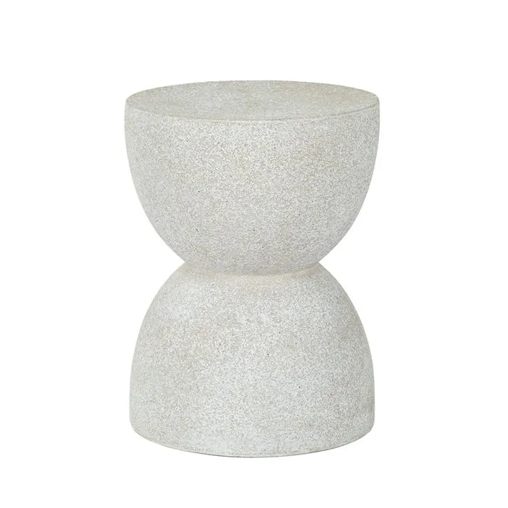 Aiko White Concrete Stool