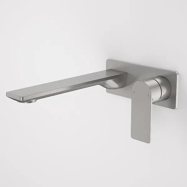 Caroma Urbane II 220mm Lead Free Wall Basin/Bath Mixer Rectangle Gunmetal