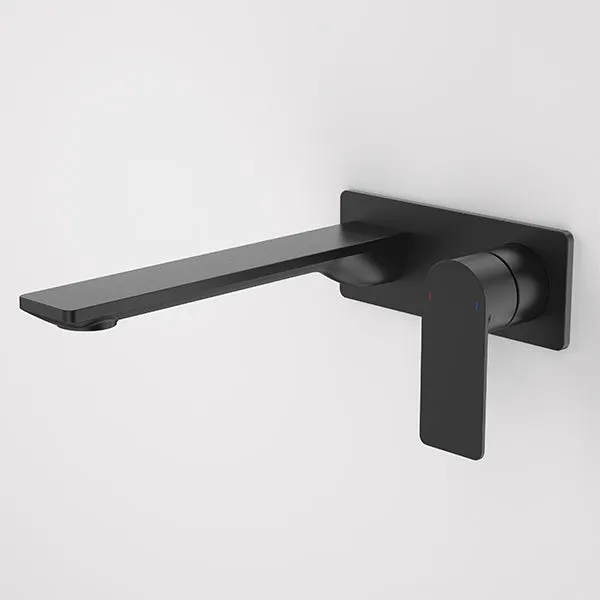 Caroma Urbane II 220mm Lead Free Wall Basin/Bath Mixer Rectangle Matte Black