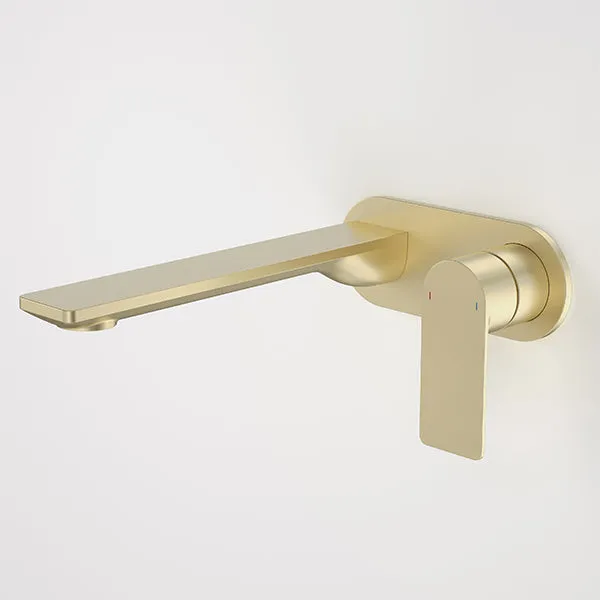 Caroma Urbane II 220mm Lead Free Wall Basin/Bath Mixer Round Brushed Brass