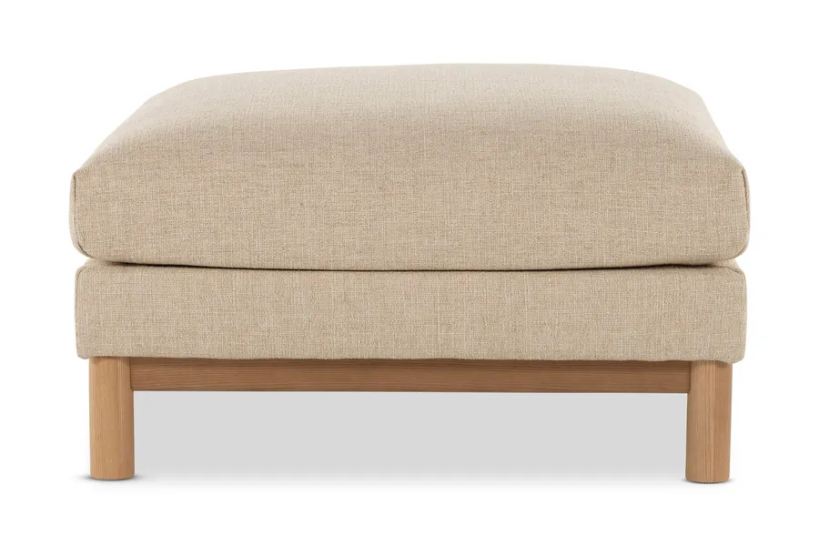 Stella Modern Ottoman, Beige, by Lounge Lovers