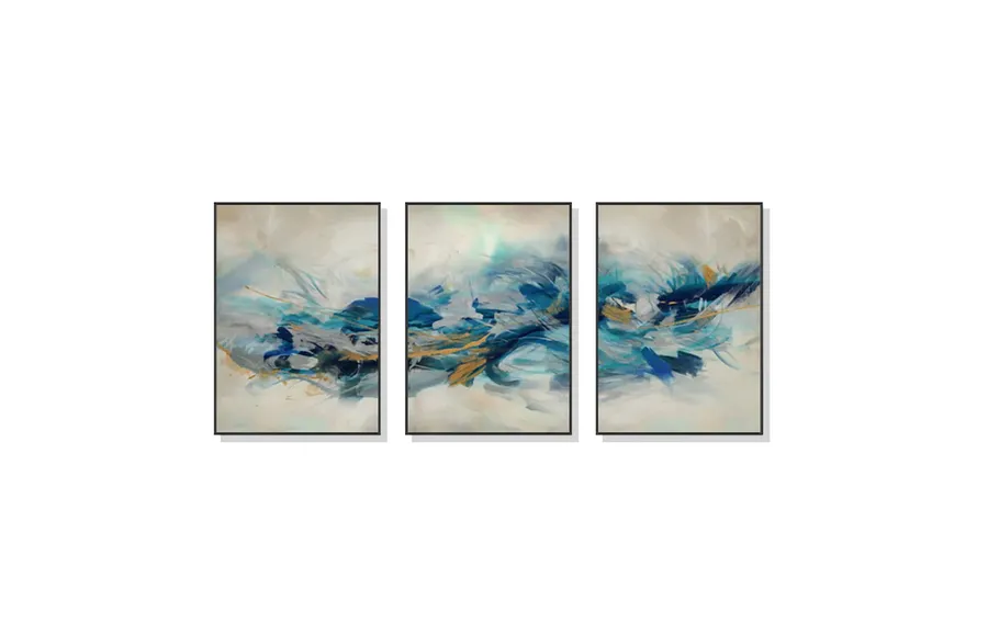 Set of 3 Abstract Universal Wall Art Canvas 3 sizes available 60cm x 40cm