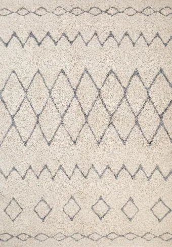 Hiero Boho Patterned Rug - Ivory and Grey 300 cm x 390 cm by Interior Secrets - AfterPay Available