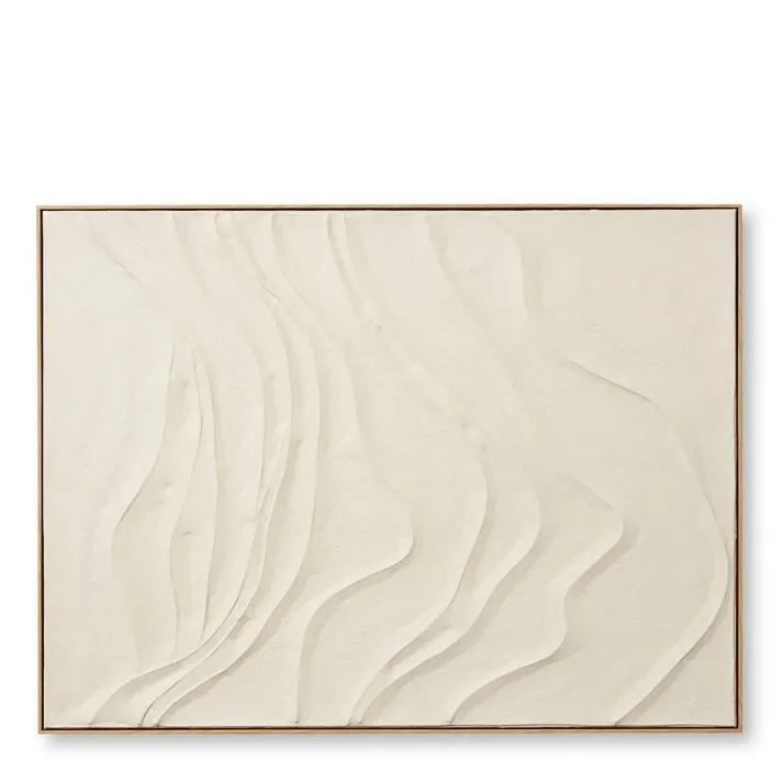 Wavy Hand Painted Wall Art - 90 x 5 x 120cm