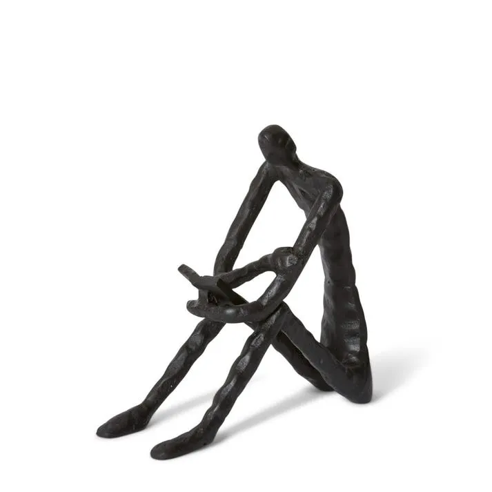 Man Reading Scuplture - 22 x 10 x 23cm