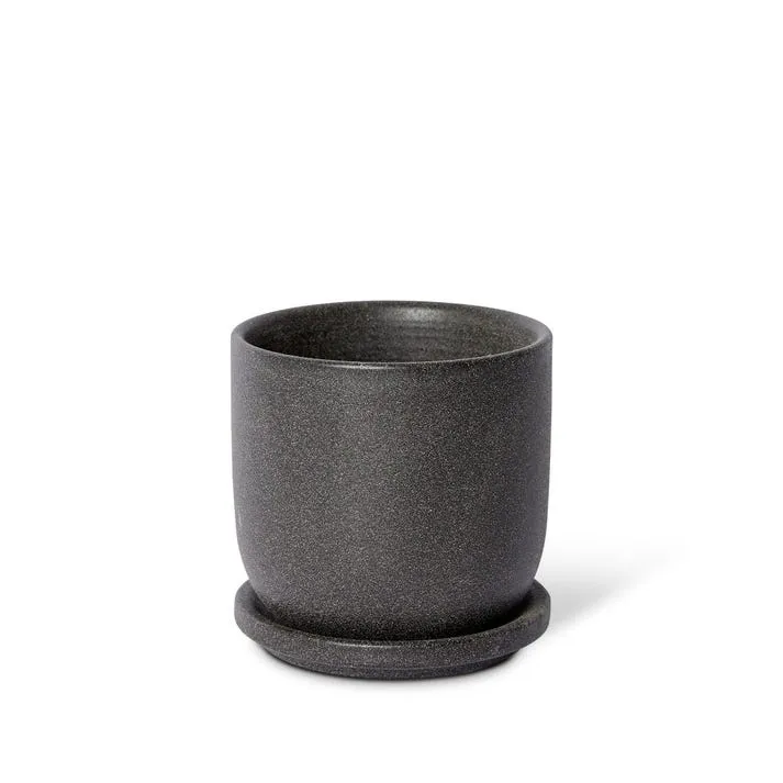Allegra Pot w. Saucer - 12 x 12 x 12cm