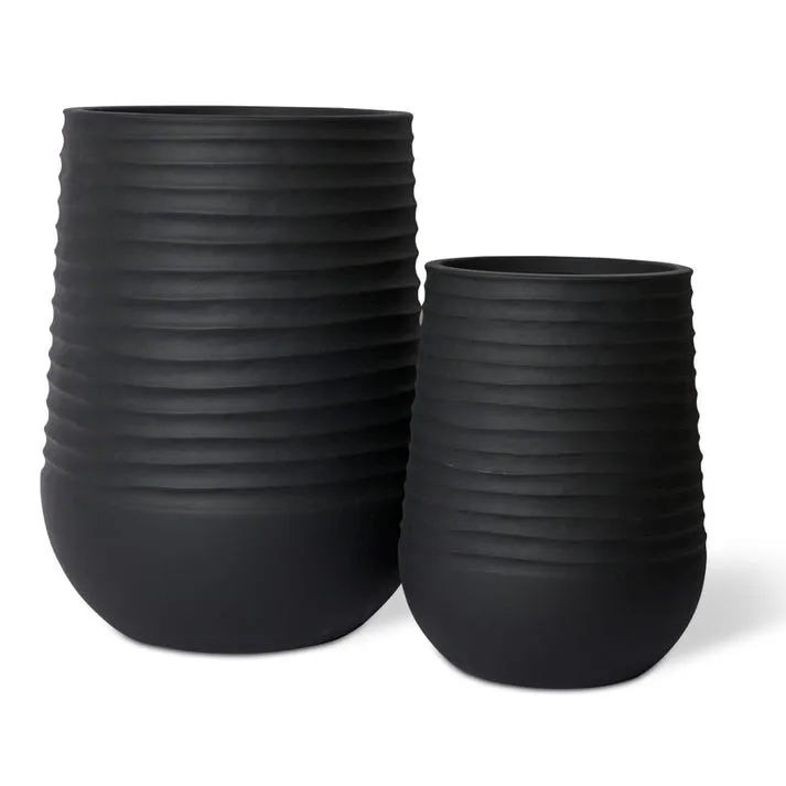 Knox Tall Stonelite Planter Set 2 (Outdoor) 32 x 32 x 51cm / 47 x 47 x 70cm