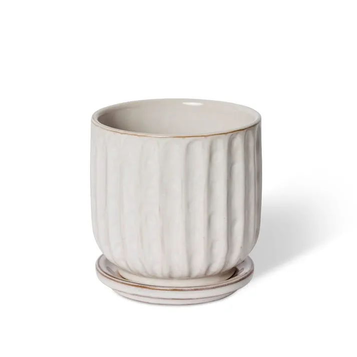 Lara Pot w. Saucer - 12 x 12 x 13cm