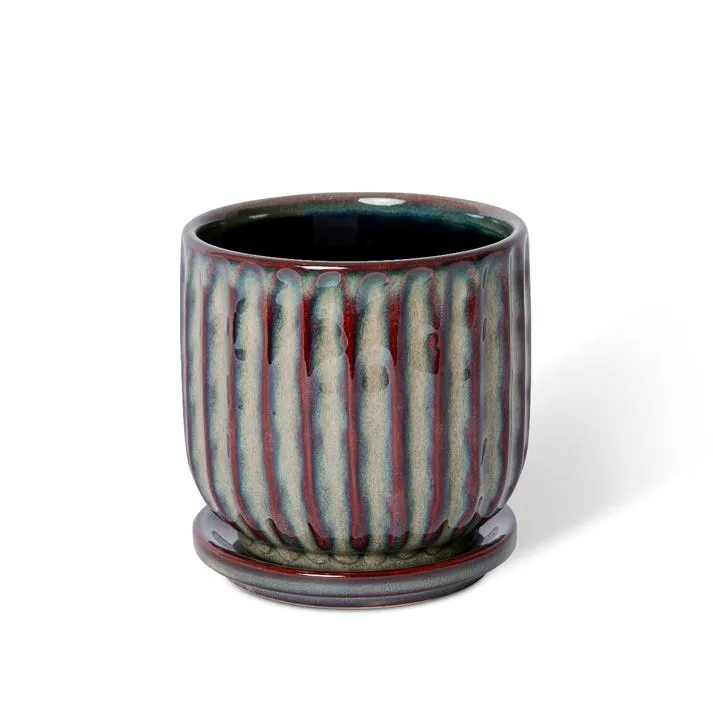 Lara Pot w. Saucer - 12 x 12 x 13cm