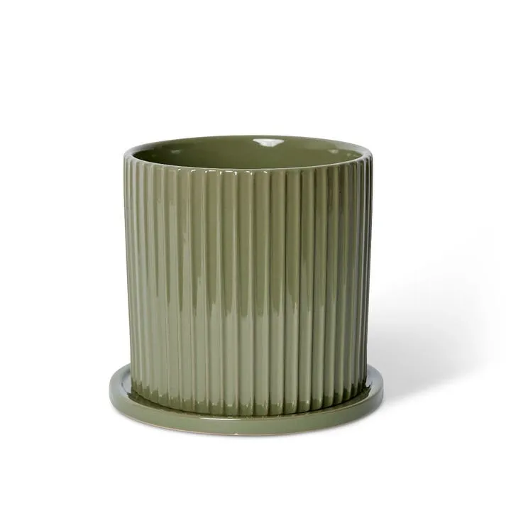 Quinn Pot w. Saucer - 22 x 22 x 20cm