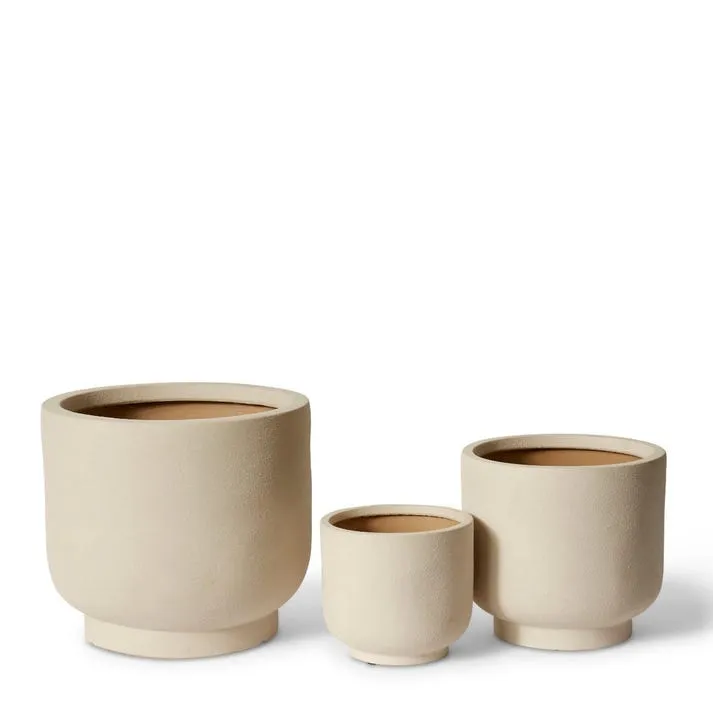 Anders Planter Set 3 w. Hole (Outdoor) 23 x 23 x 23cm / 30 x 30 x 30cm / 44 x 44 x 39cm
