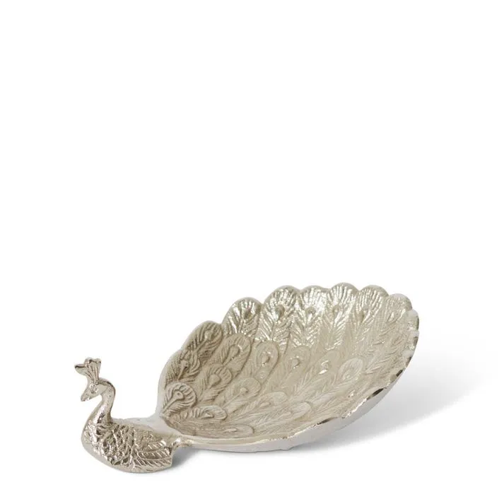 Peacock Trinket Dish - 20 x 15 x 7cm