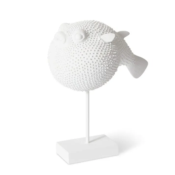 Puffer Fish Stand Sculpture - 18 x 15 x 30cm