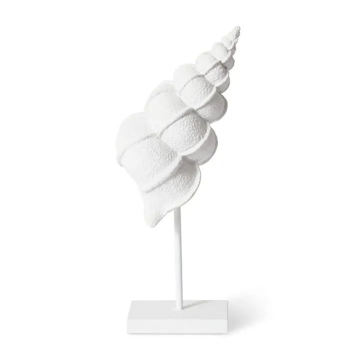 Conch Shell Stand Sculpture - 12 x 12 x 35cm
