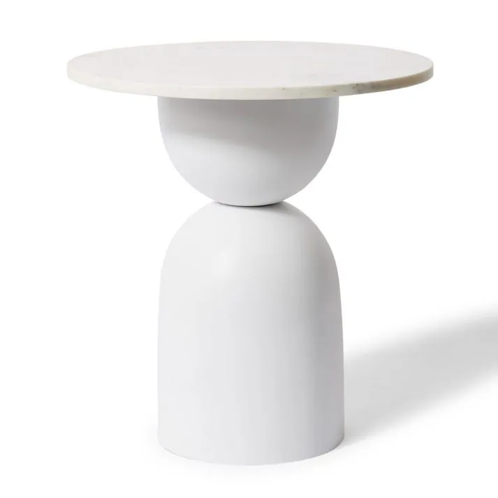 Ja x  Marble Side Table - 46 x 46 x 56cm