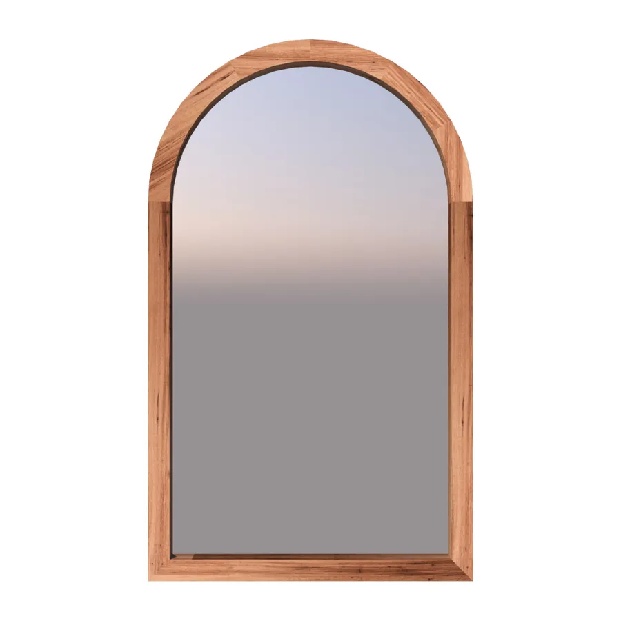 Narrow Arch Timber Mirror
