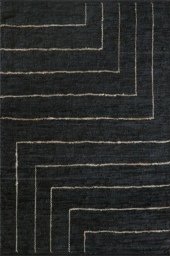 Mulberi Tunjaa 230 x 160 cm Leather Rug - Black by Interior Secrets - AfterPay Available