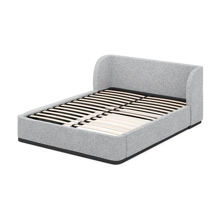 Jamar King Bed Frame - Dusty Pepper Boucle by Interior Secrets - AfterPay Available