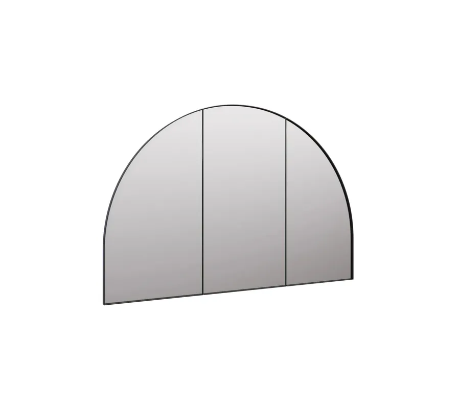 Blaine Arch Mirror Cabinet Black 80cm x 120cm