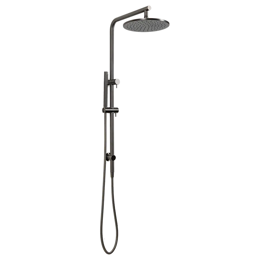 Buildmat Mira Brushed Gunmetal Shower Rail Set