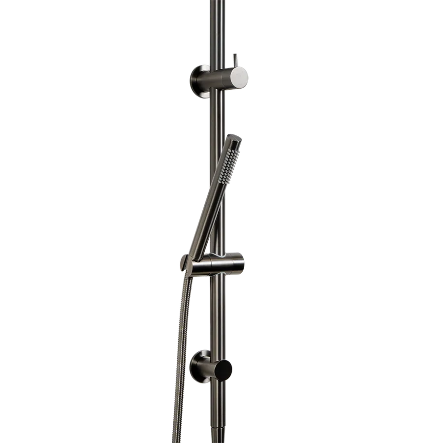 Buildmat Mira Brushed Gunmetal Shower Rail Set