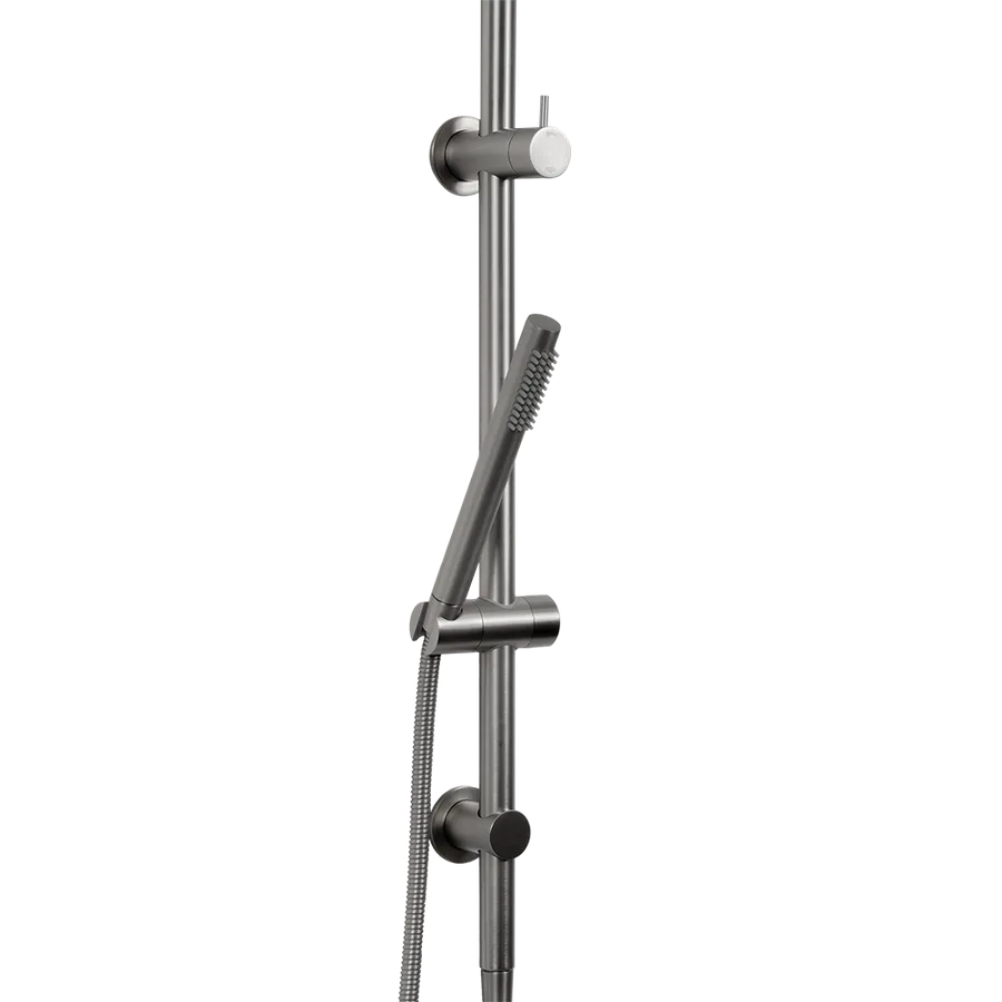 Buildmat Mira Brushed Nickel Shower Rail Set