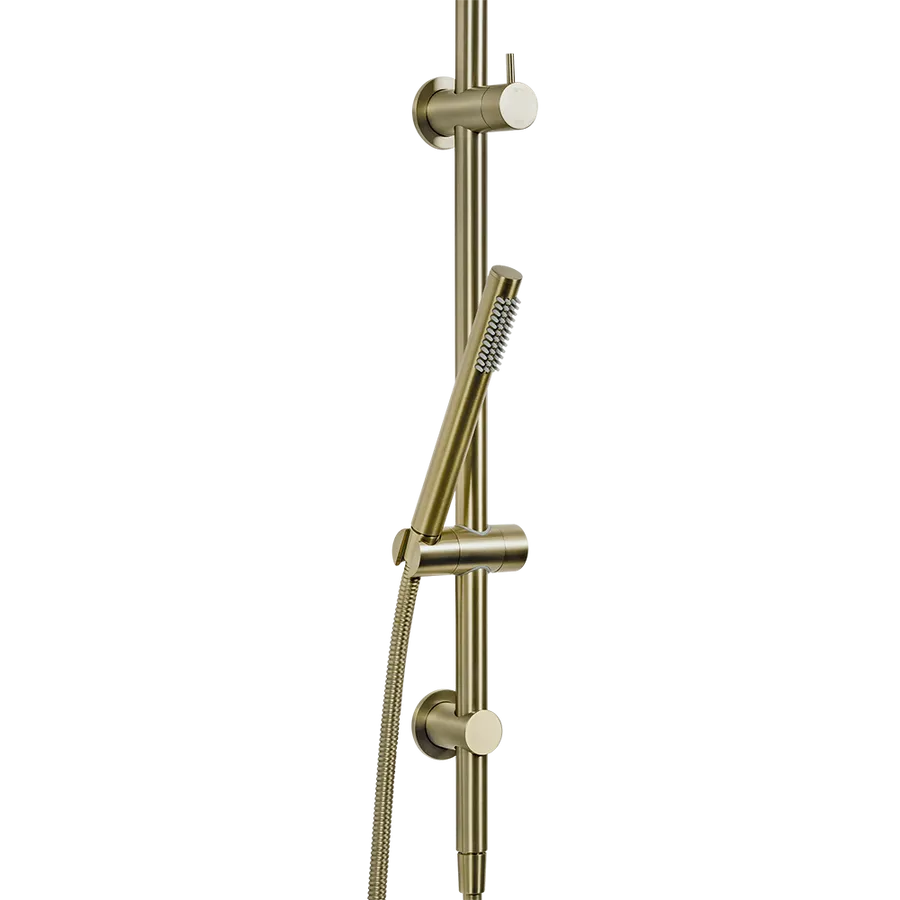 Buildmat Mira Brushed Brass Gold Shower Rail Set