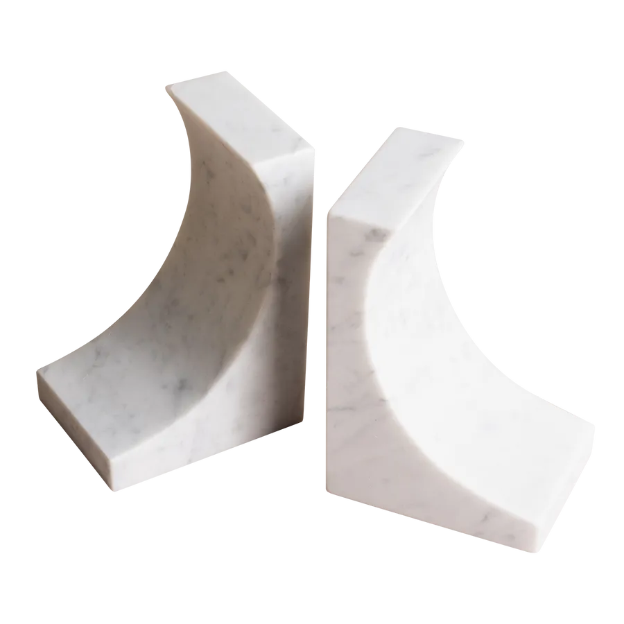Violino Bookend in Marble Grey