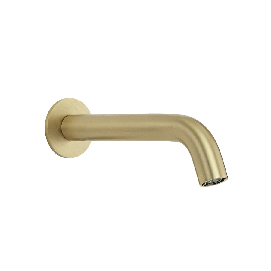 Buildmat Mira Brushed Brass Gold Wallspout