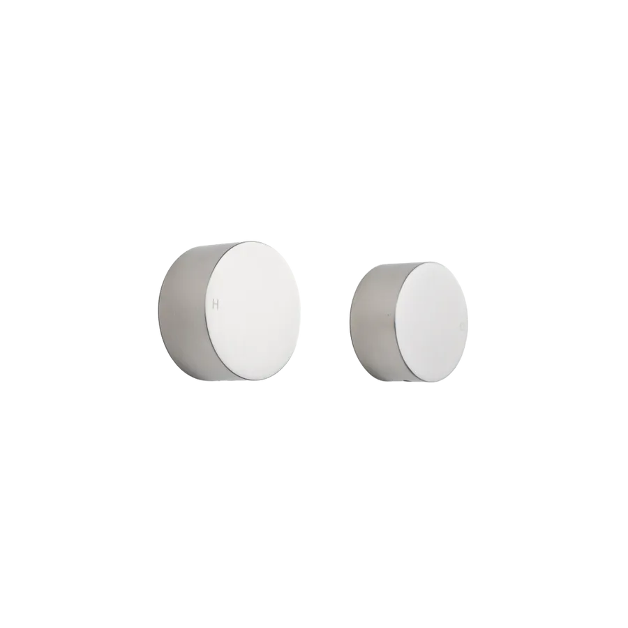 Buildmat Simon Brushed Nickel Simple Circle Handles