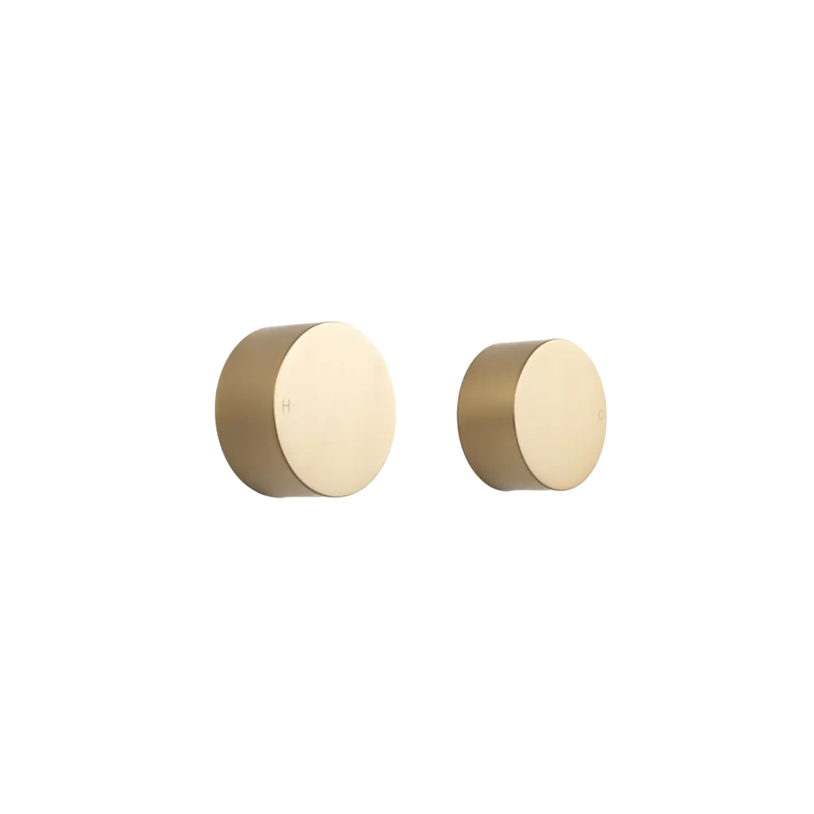 Buildmat Simon Brushed Brass Gold Simple Circle Handles