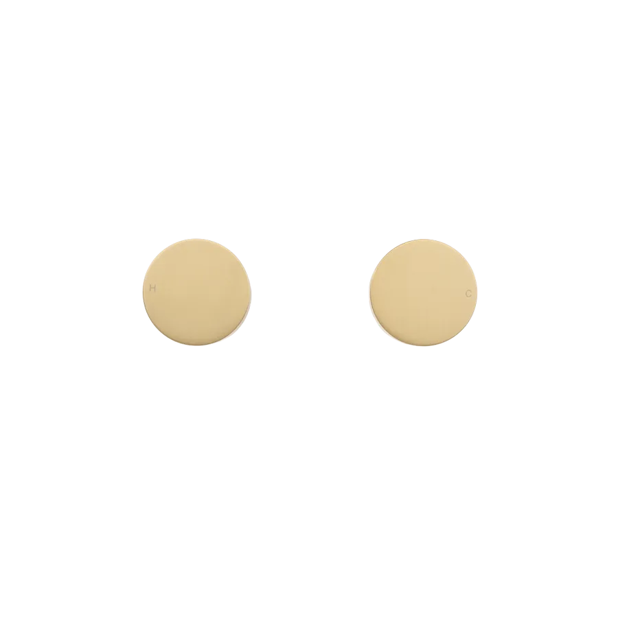Buildmat Simon Brushed Brass Gold Simple Circle Handles
