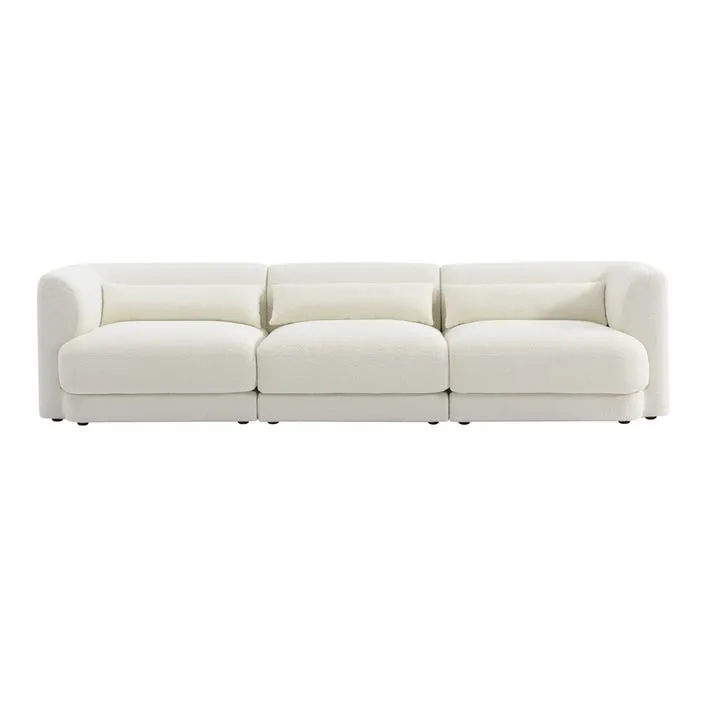 Santa Monica Modular Armless Sofa Boucle Ivory - 3 Seater