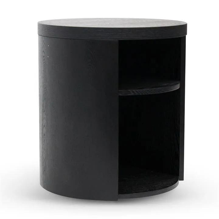 Honigold Round Wooden Bedside Table - Black Mountain by Interior Secrets - AfterPay Available